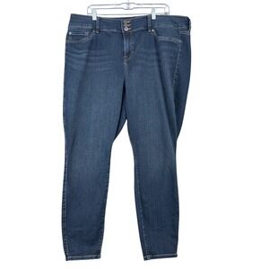 Torrid Denim First At Fit Jeggings Womens 22R Dark Wash High Rise Triple Button